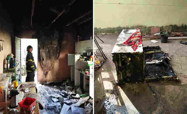 Problema em motor de geladeira pode ser o causador de inc&ecirc;ndio em resid&ecirc;ncia no Bairro Padre Ernesto
