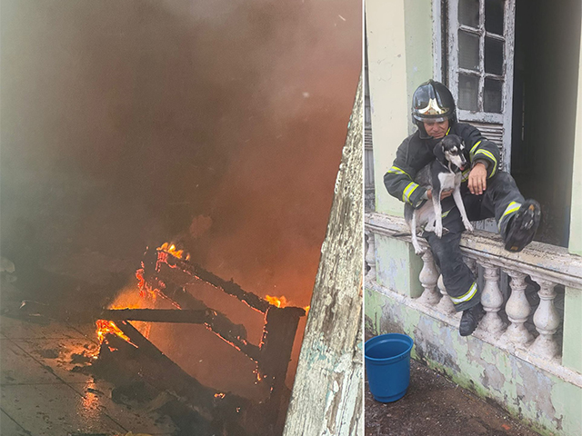 Inc&ecirc;ndio em casar&atilde;o ocupado por usu&aacute;rios de droga mobiliza bombeiros no centro de Corumb&aacute;