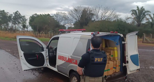 PRF apreende 1,5 tonelada de maconha em uma falsa ambul&acirc;ncia