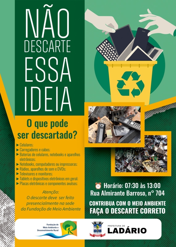 Lad&aacute;rio Intensifica Campanha de Descarte Correto de Eletr&ocirc;nicos