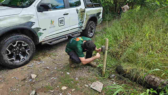 Parte dos equipamentos para monitorar on&ccedil;a-pintada urbana em Corumb&aacute; &eacute; localizada