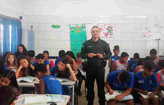 Aulas do PROERD no 2&ordm; semestre tiveram in&iacute;cio em Lad&aacute;rio e atender&aacute; 200 alunos