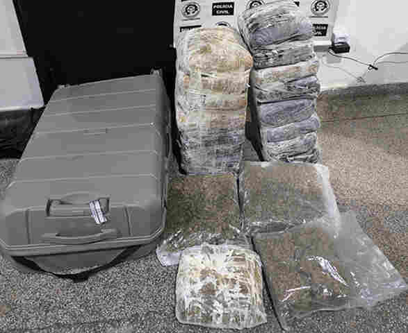Pol&iacute;cia Civil prende passageira com quase 20kg de skunk tentando embarcar em um &ocirc;nibus que seguia de Corumb&aacute; para Campo Grande