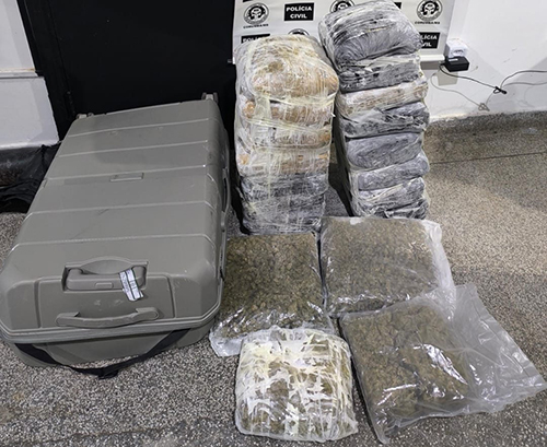 Pol&iacute;cia Civil prende passageira com quase 20kg de skunk tentando embarcar em um &ocirc;nibus que seguia de Corumb&aacute; para Campo Grande