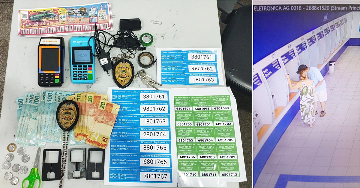 Pol&iacute;cia Civil prende suspeito de integrar quadrilha especializada em estelionato banc&aacute;rio com o uso do "Chupa-Cabra" em Corumb&aacute;
