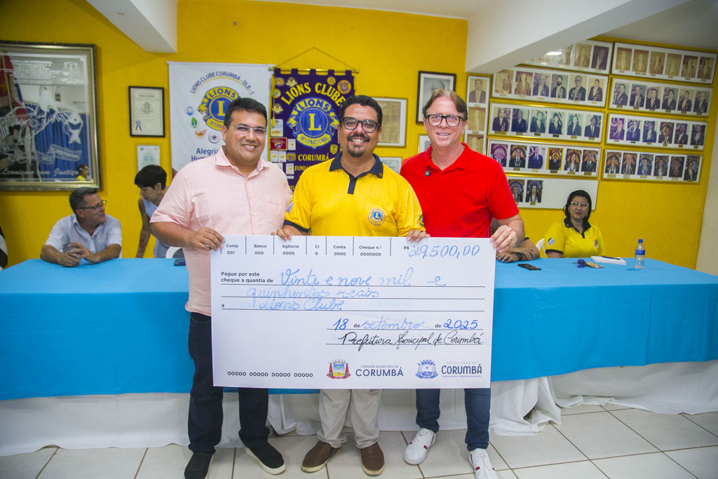 Prefeitura repassa R$ 44,5 mil ao Lions Clube para melhorias e cursos de capacita&ccedil;&atilde;o
