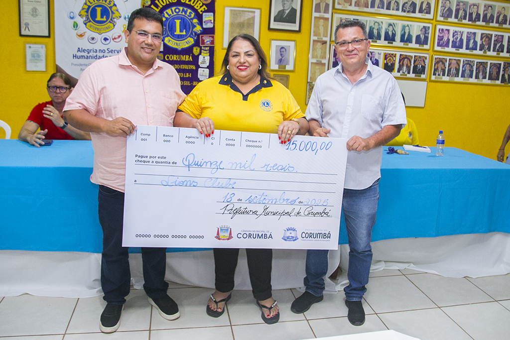 Prefeitura repassa R$ 44,5 mil ao Lions Clube para melhorias e cursos de capacita&ccedil;&atilde;o