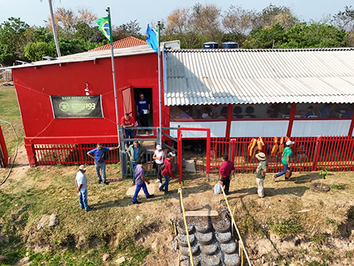 Base avan&ccedil;ada do CBMMS no Pantanal apoia Justi&ccedil;a Itinerante em atendimento a comunidades ribeirinhas