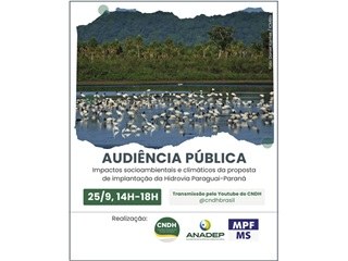 MPF/MS participar&aacute; de Audi&ecirc;ncia P&uacute;blica sobre impactos da Hidrovia Paraguai-Paran&aacute;
