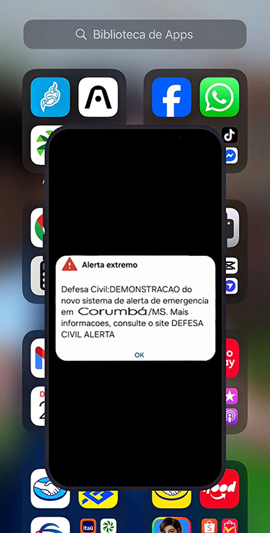 Corumb&aacute; &eacute; uma das quatro cidades de Mato Grosso do Sul escolhidas para testar novo sistema de alerta da Defesa Civil