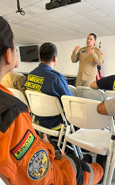 Na Bol&iacute;via, representante do CBMMS participa de curso internacional para bombeiros e profissionais de sa&uacute;de