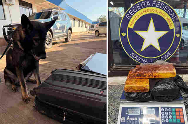 For&ccedil;as de seguran&ccedil;a apreendem drogas e mercadorias dentro da Opera&ccedil;&atilde;o &Aacute;gata