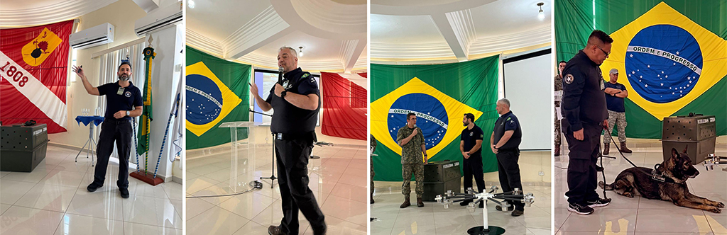 Servidores da Receita Federal atuam como palestrantes em semin&aacute;rio sobre c&atilde;es detectores da Marinha do Brasil 