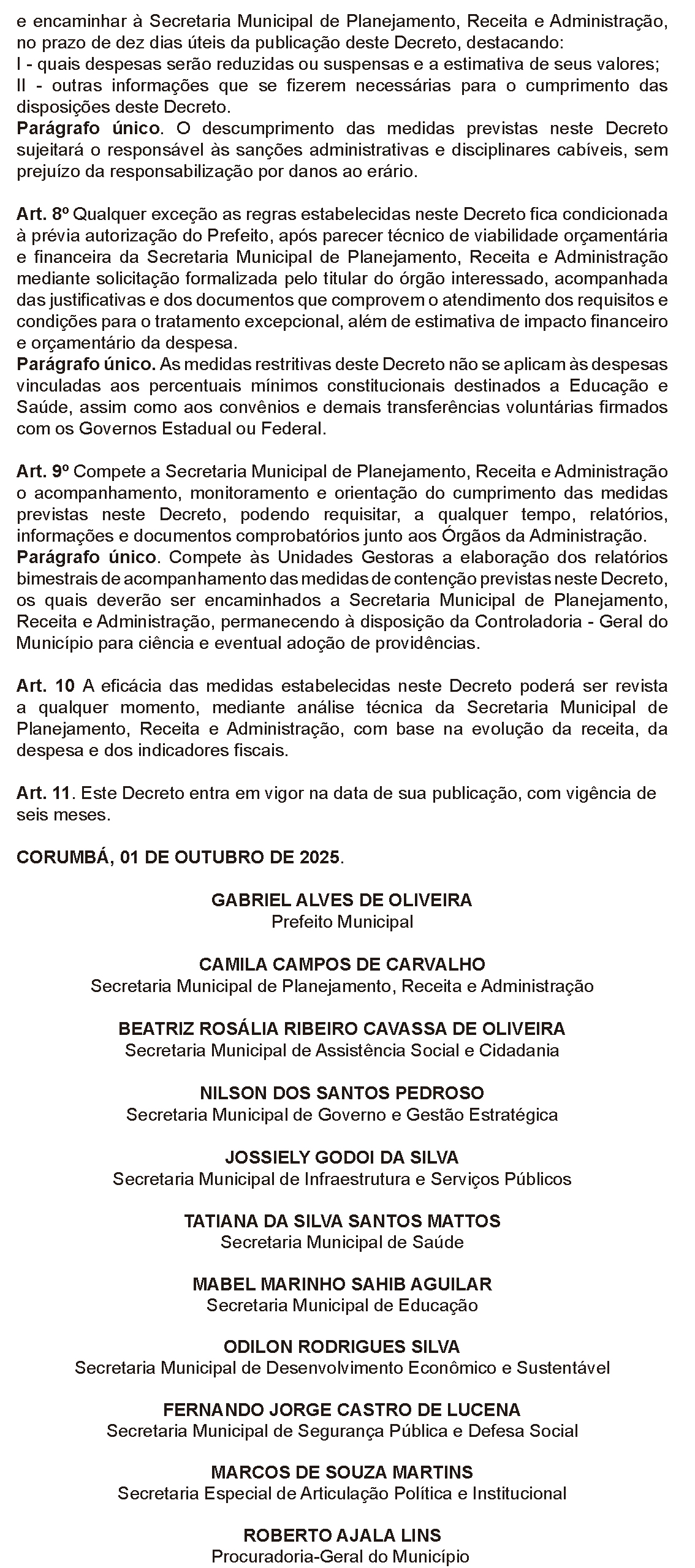 Prefeitura de Corumb&aacute; implementa conten&ccedil;&atilde;o de despesas por seis meses