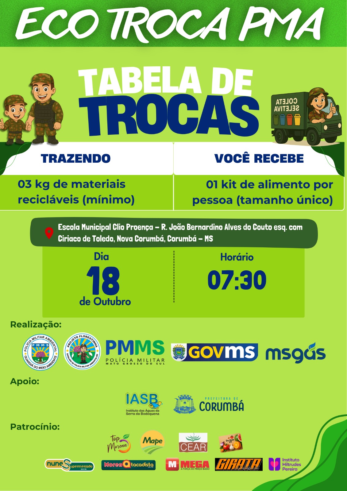 Eco Troca PMA incentiva a reciclagem e a conscientiza&ccedil;&atilde;o ambiental em Corumb&aacute;