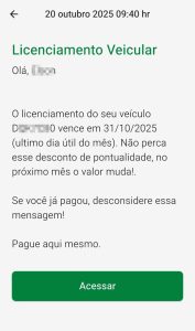 Aplicativo e Portal Meu Detran come&ccedil;am a notificar sobre prazo de licenciamento de ve&iacute;culos 