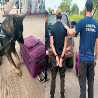 V&Iacute;DEO: Receita Federal apreende 3 Kg de entorpecente em fundo falso de mala na rodovi&aacute;ria de Corumb&aacute;