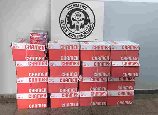 Pol&iacute;cia Civil recupera caixas de papel furtadas da prefeitura de Corumb&aacute; e comercializadas em rede social