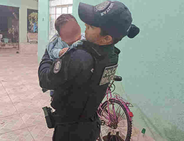 Policial militar salva beb&ecirc; engasgado durante patrulhamento no bairro Dom Bosco em Corumb&aacute; 