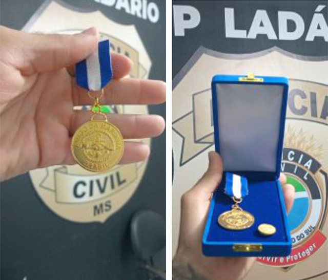 Policiais civis de Lad&aacute;rio s&atilde;o agraciados com a medalha &ldquo;Amigo da Marinha&rdquo;