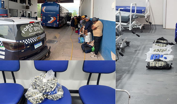 PM prende cinco passageiros bolivianos que ingeriram 439 c&aacute;psulas de coca&iacute;na em flagrante de &ldquo;mula humana&rdquo; em Corumb&aacute;