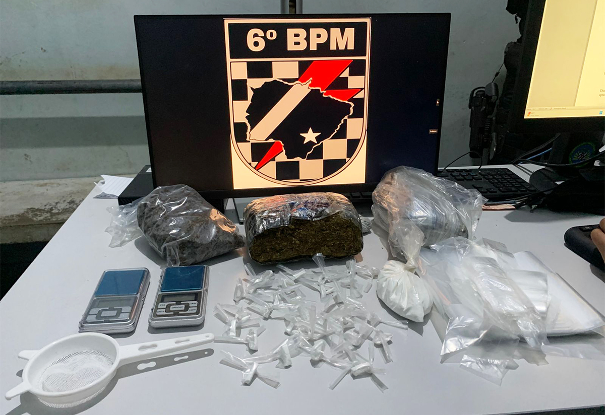 Pol&iacute;cia Militar prende homem por tr&aacute;fico de drogas em resid&ecirc;ncia no bairro Aeroporto em Corumb&aacute;