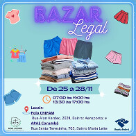 Bazar solid&aacute;rio destina recursos para institui&ccedil;&otilde;es beneficentes de Corumb&aacute; 