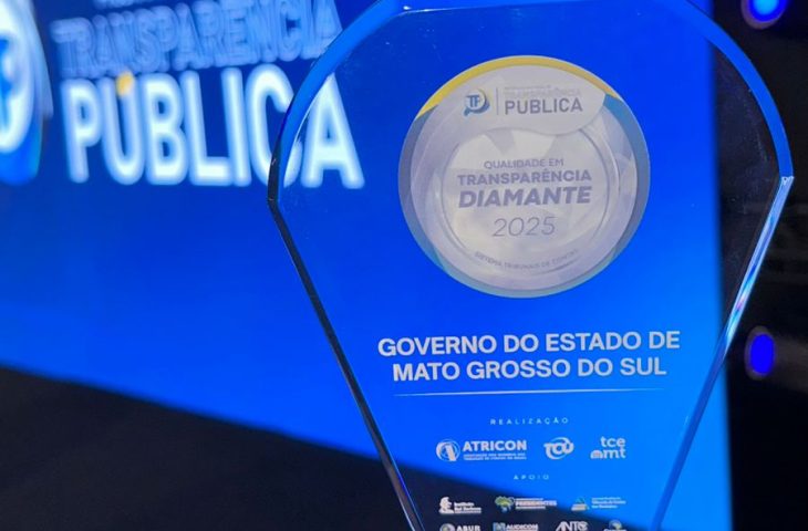 Selo Diamante: Governo de MS &eacute; &uacute;nico do pa&iacute;s a ganhar 4 vezes pr&ecirc;mio por qualidade na Transpar&ecirc;ncia P&uacute;blica