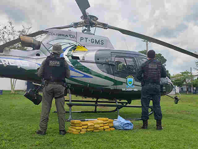 Pol&iacute;cia Militar apreende mais de 34 quilos de entorpecente na regi&atilde;o do Porto da Manga em Corumb&aacute;