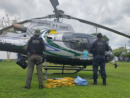 Pol&iacute;cia Militar apreende mais de 34 quilos de entorpecente na regi&atilde;o do Porto da Manga em Corumb&aacute;