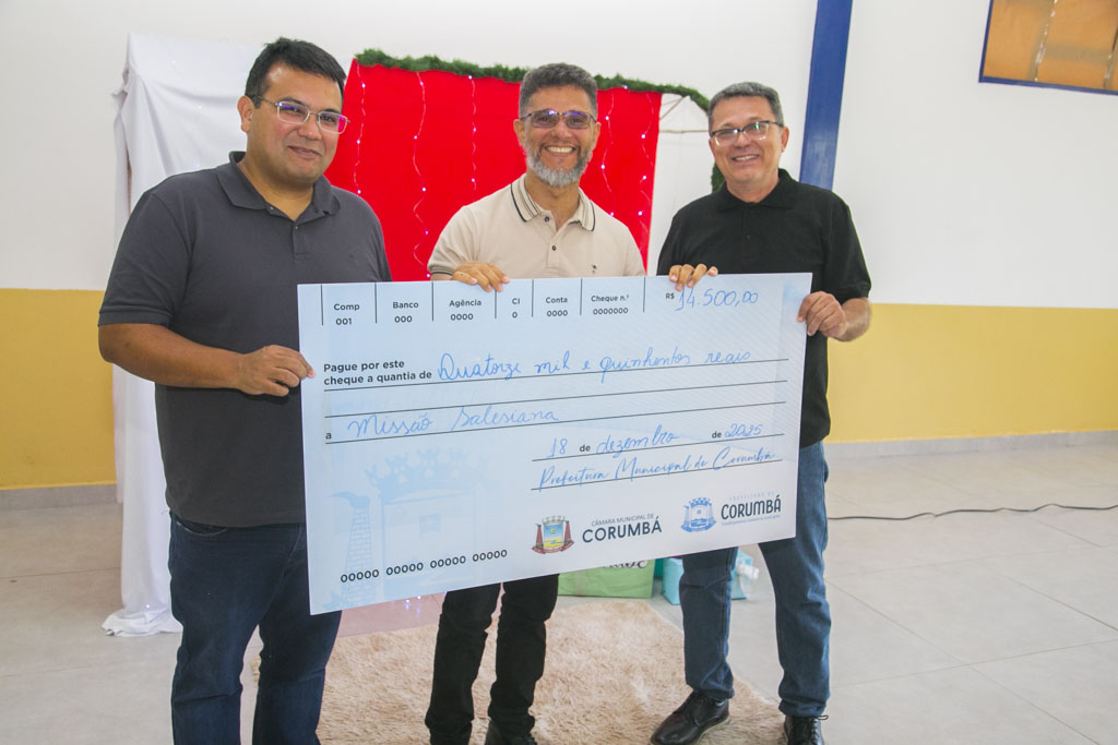 Prefeitura de Corumb&aacute; repassa R$ 34,5 mil &agrave; Miss&atilde;o Salesiana Cidade Dom Bosco