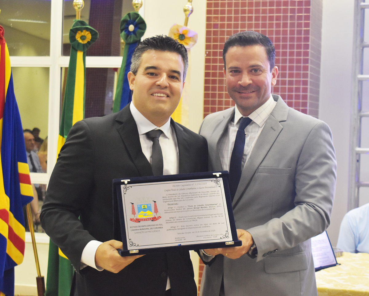 CONFIRA IMAGENS DA SESS&Atilde;O SOLENE QUE MARCOU A ENTREGA DE T&Iacute;TULOS DE CIDAD&Atilde;O CORUMBAENSE, HONRARIA CONCEDIDA PELA C&Acirc;MARA MUNICIPAL