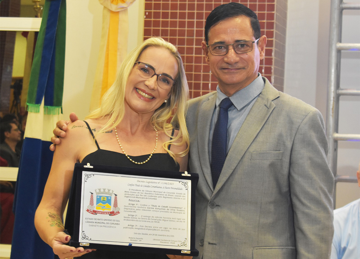 CONFIRA IMAGENS DA SESS&Atilde;O SOLENE QUE MARCOU A ENTREGA DE T&Iacute;TULOS DE CIDAD&Atilde;O CORUMBAENSE, HONRARIA CONCEDIDA PELA C&Acirc;MARA MUNICIPAL