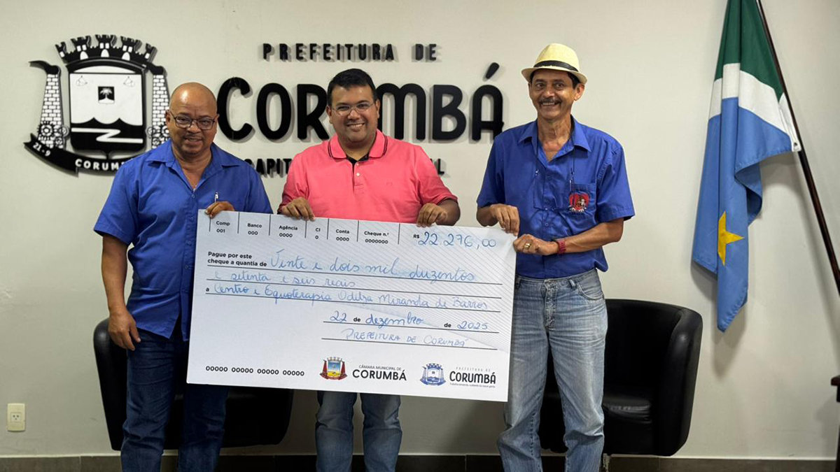 Prefeitura de Corumb&aacute; repassa R$ 22,2 mil em emendas ao Centro de Equoterapia