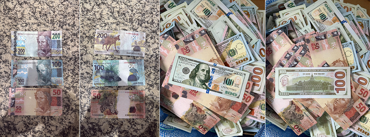 Taxista boliviano é detido com milhares de cédulas falsas de reais e dólares que seriam distribuídas nas feiras de Corumbá