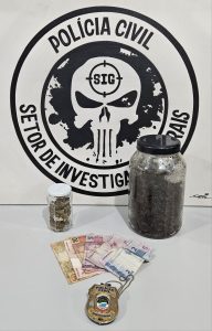 Pol&iacute;cia Civil desarticula ponto de venda de drogas e captura foragido no Bairro Cervejaria em Corumb&aacute;