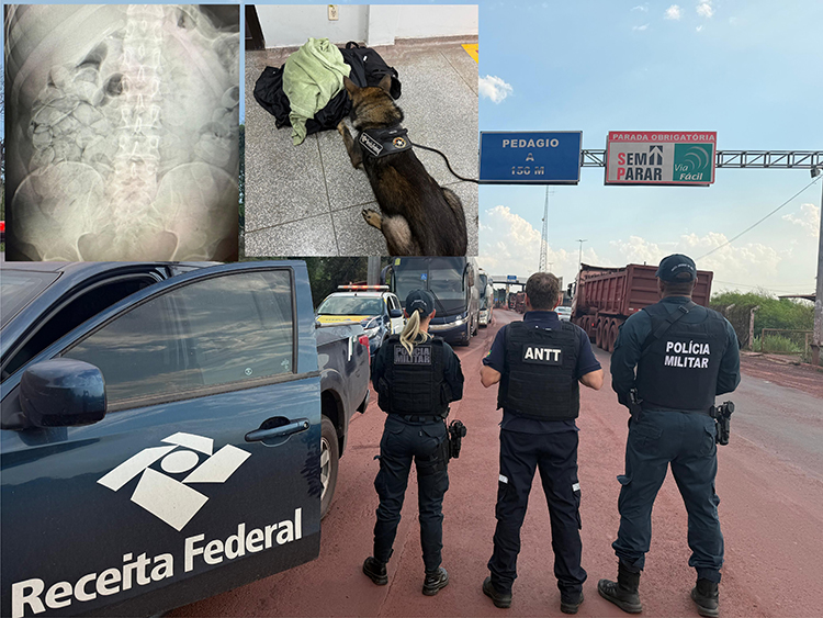 Mula do tr&aacute;fico: 17 bolivianos s&atilde;o detidos na BR-262 em Corumb&aacute; ap&oacute;s ingerir c&aacute;psulas de coca&iacute;na 