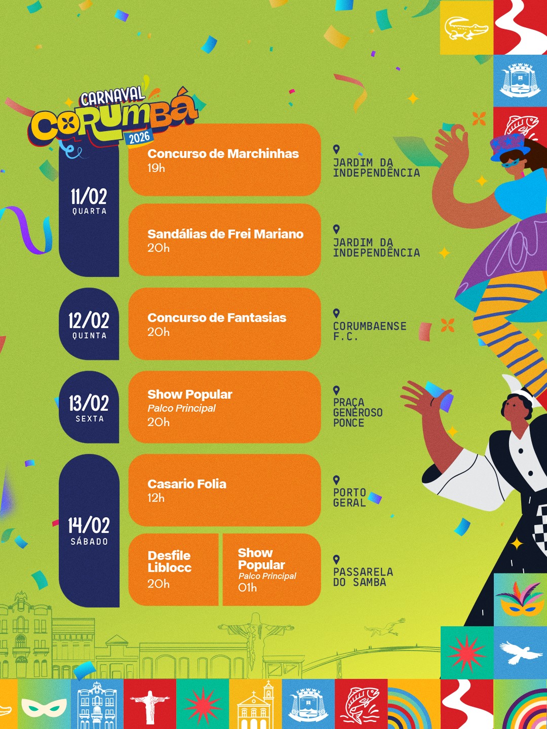 Corumb&aacute; lan&ccedil;a Carnaval 2026 e celebra 20 anos da retomada do Carnaval Cultural