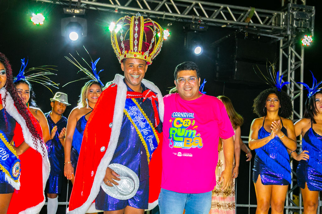 Corte de Momo do Carnaval de Corumb&aacute; 2026 &eacute; eleita em festa no Jardim da Independ&ecirc;ncia