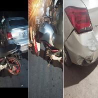 Motociclista alcoolizado fica ferido ap&oacute;s colidir na traseira de carro no bairro N.Sra de F&aacute;tima em Corumb&aacute;