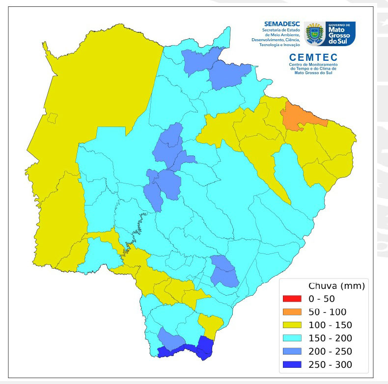 Com chuvas irregulares, dezembro teve metade do Estado abaixo e outra metade acima da m&eacute;dia hist&oacute;rica