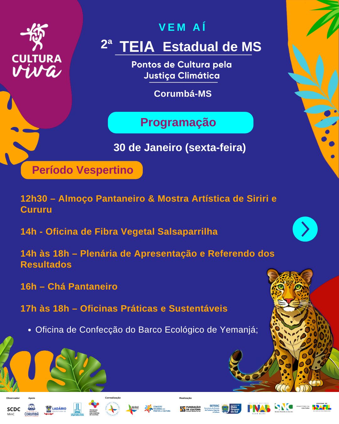 F&oacute;rum Estadual dos Pontos de Cultura e Teia Estadual de MS debatem justi&ccedil;a clim&aacute;tica em Corumb&aacute;