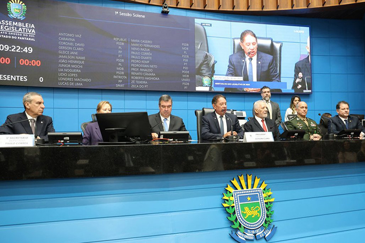 12&ordf; Legislatura: Solenidade marca abertura dos trabalhos em 2026 na Alems  