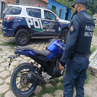 Motocicleta com restri&ccedil;&atilde;o criminal &eacute; recuperada pela Pol&iacute;cia Militar em Corumb&aacute;