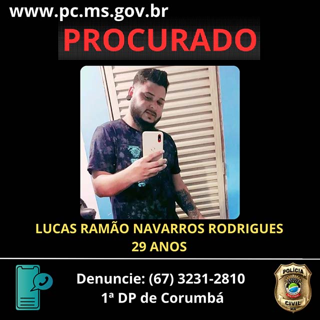 Pol&iacute;cia Civil identifica autores de homic&iacute;dio de gar&ccedil;om em Corumb&aacute;; um investigado &eacute; preso e outro segue foragido