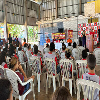 Aula inaugural marca in&iacute;cio do Projeto Bombeiros na Escola em Lad&aacute;rio