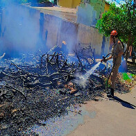 Corpo de Bombeiros Militar atende duas ocorr&ecirc;ncias de inc&ecirc;ndio em lixo em via p&uacute;blica de Corumb&aacute;