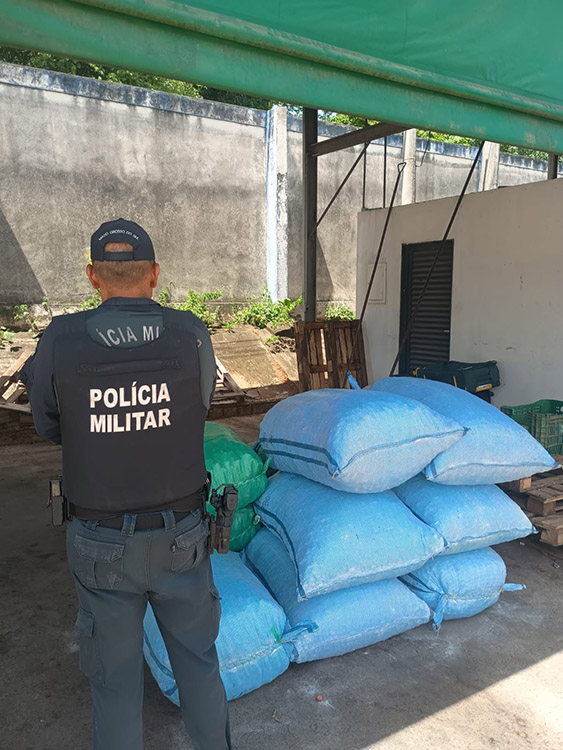 Durante fiscaliza&ccedil;&atilde;o na fronteira Pol&iacute;cia Militar apreende carga irregular de alimentos em Corumb&aacute;