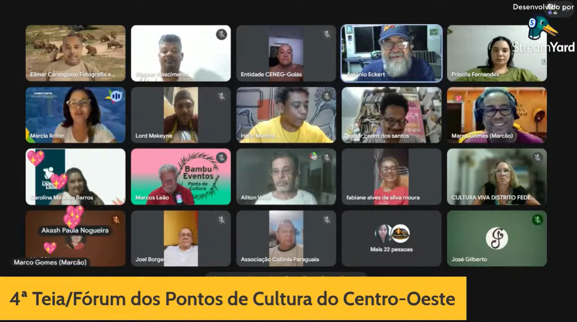 Teia Virtual do Centro-Oeste re&uacute;ne cerca de 160 participantes e refor&ccedil;a articula&ccedil;&atilde;o da rede Cultura Viva