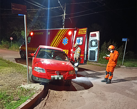 V&iacute;tima de atropelamento com fratura exposta na perna foi atendido pelos bombeiros em Lad&aacute;rio